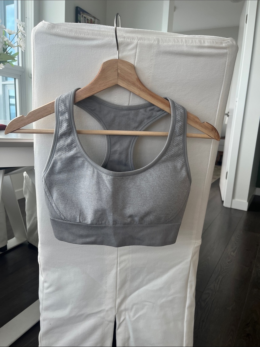 all in motion Gray Seamless Racerback Sports Bra